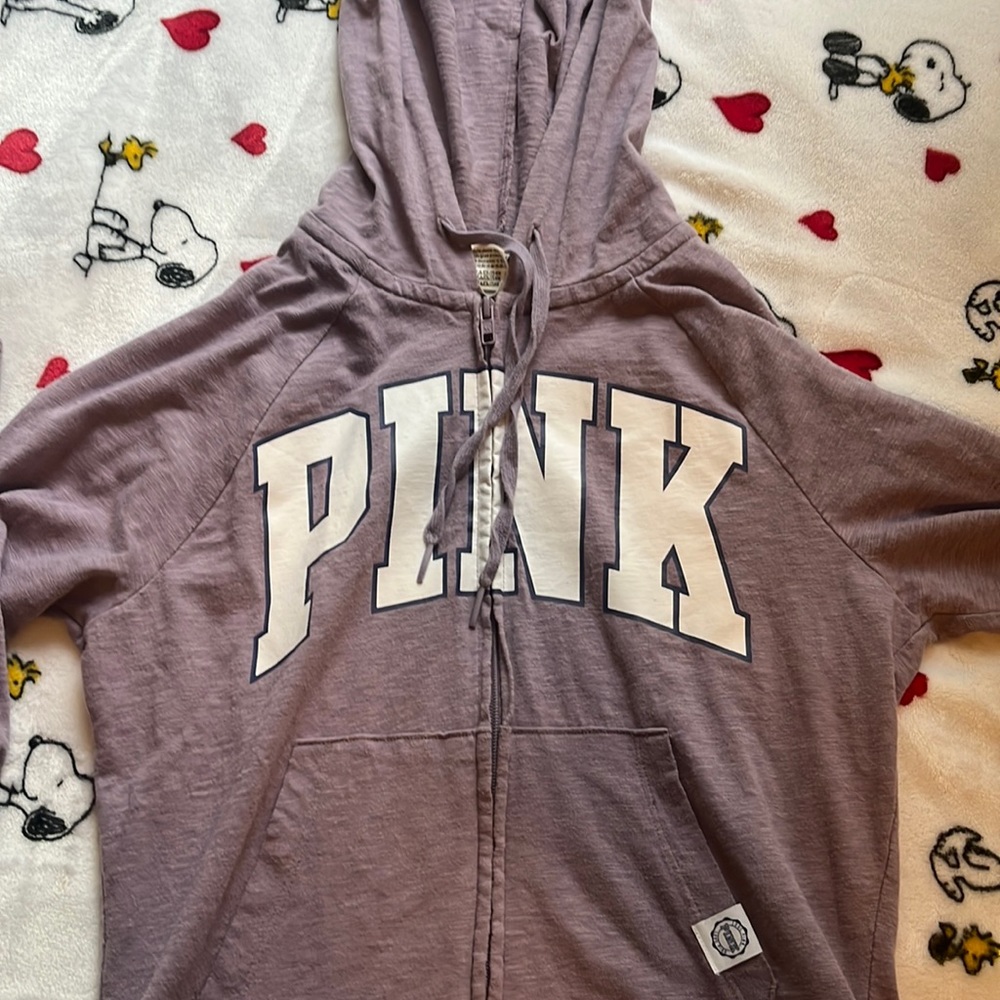 Pink zip up sweatshirt small barely worn